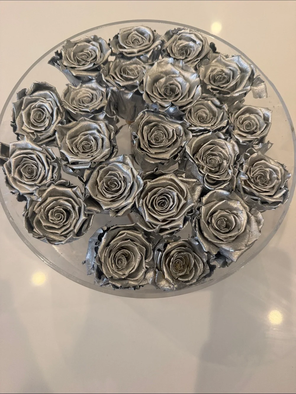 Silver forever roses by La fleur